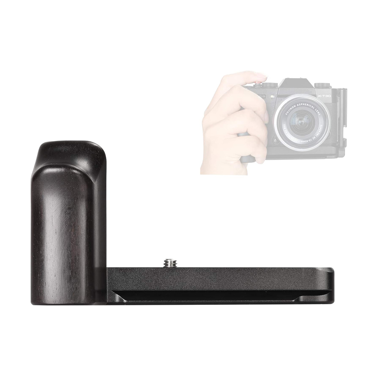 Fujifilm X-T30 X-T20 X-T10 Cameras Handgrip Expansion Grip with Quick Release Plate for Arca Release clip, Lightweight Handle