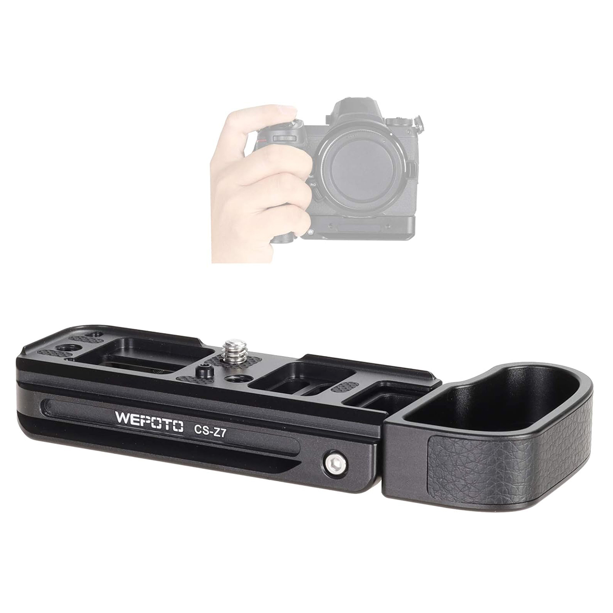 Nikon Z5 Z6 Z7 Z6II Z7II Cameras Handgrip Expansion Grip with Quick Release Plate for Arca Release clip, Lightweight Handle