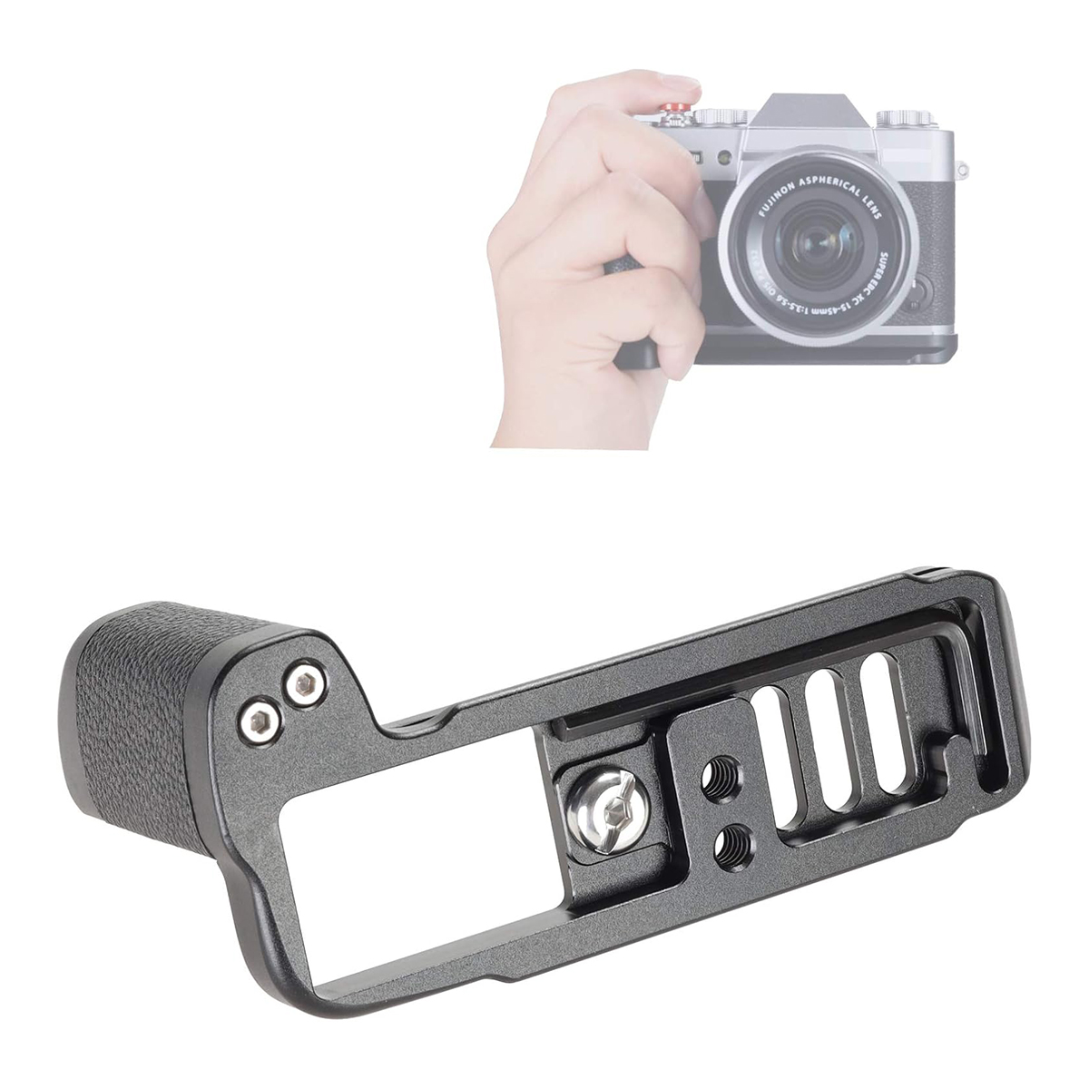 Fujifilm X-T30 X-T20 X-T10 Cameras Handgrip Expansion Grip with Quick Release Plate for Arca Release clip, Lightweight Handle