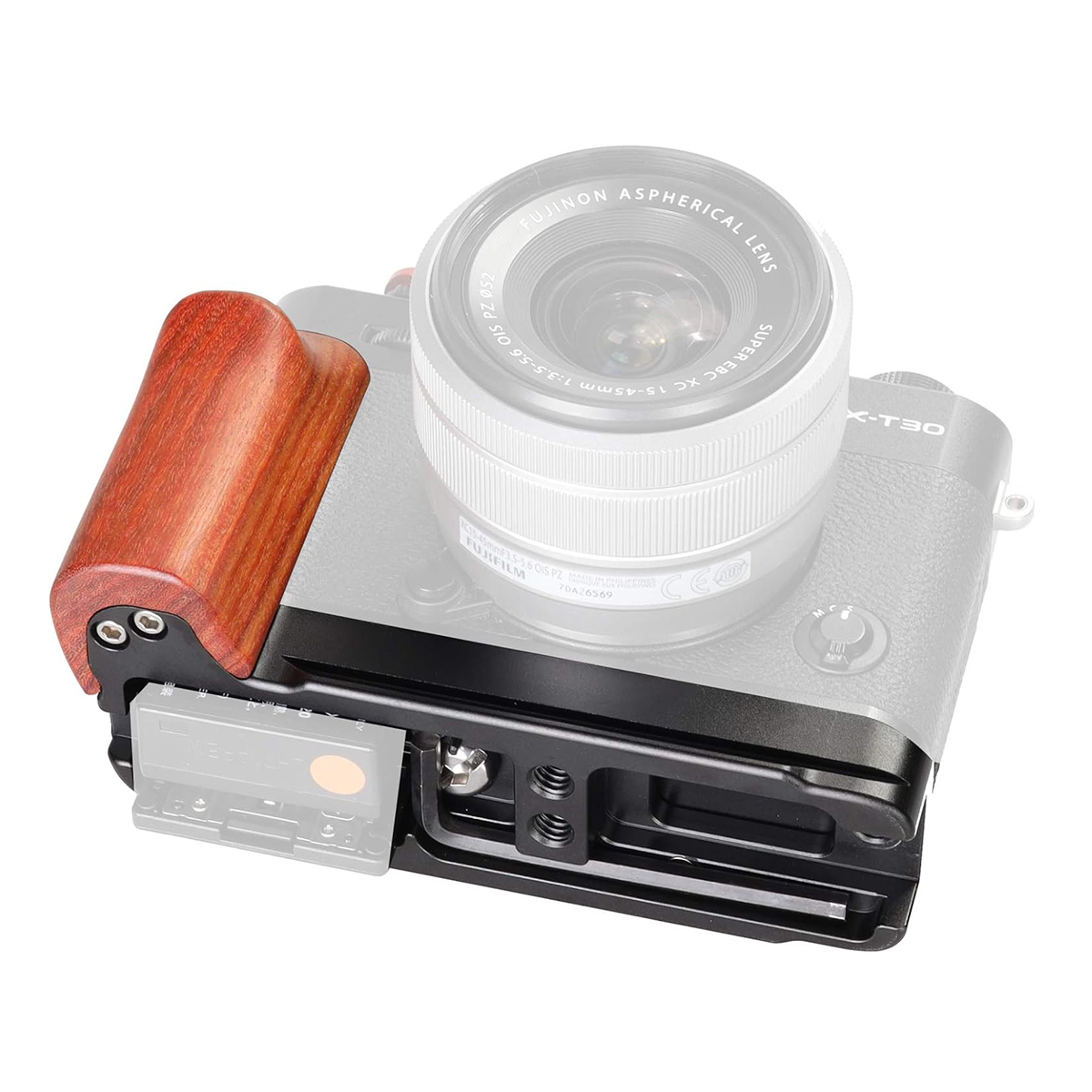 Fujifilm X-T30 X-T20 X-T10 Cameras Handgrip Expansion Grip with Quick Release Plate for Arca Release clip, Lightweight Handle