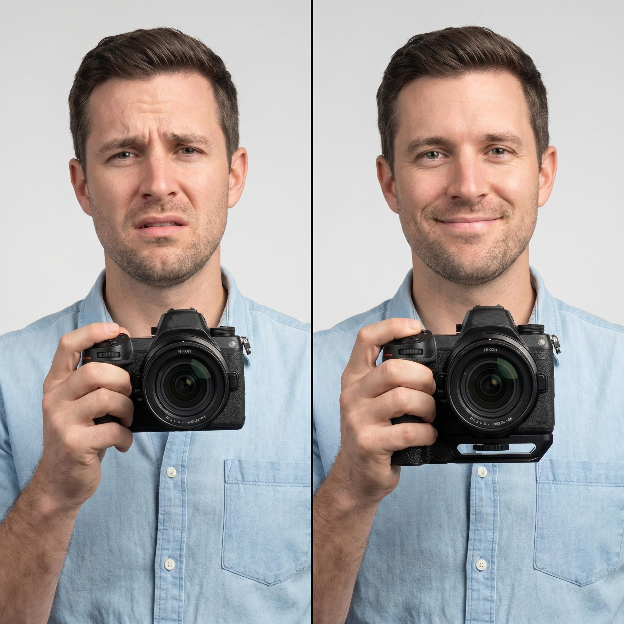 Nikon Z6III Camera Grip for– Aluminum Alloy Side Handle with Arca-Swiss Plate & Quick-Release Battery Door, for Video/Vlogging/Stable Shooting