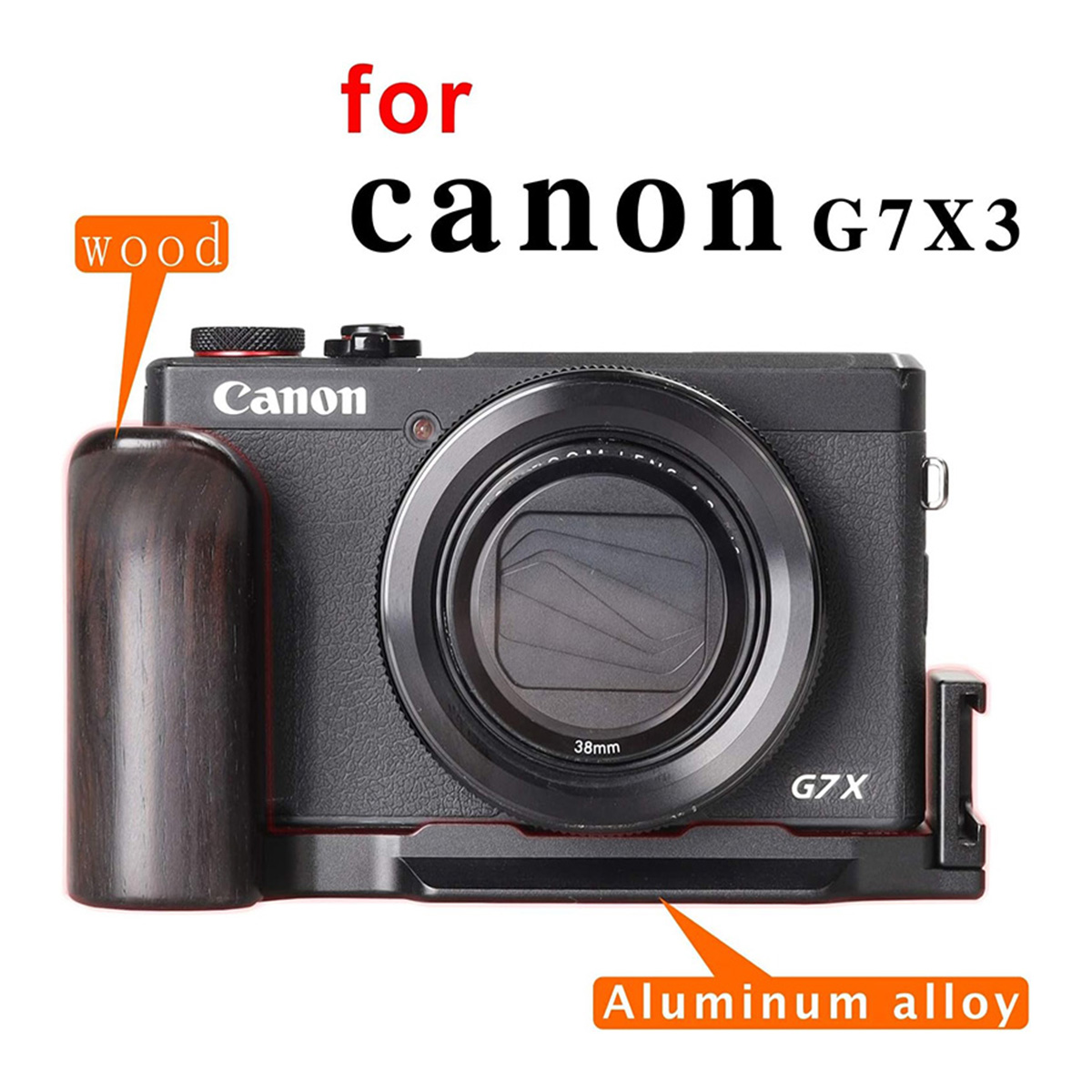 G7XMarkIII Grip Quick mounting Plate Promote Traction Protect Camera no Suffer Abrasion for Canon PowerShot G7XMarkIII