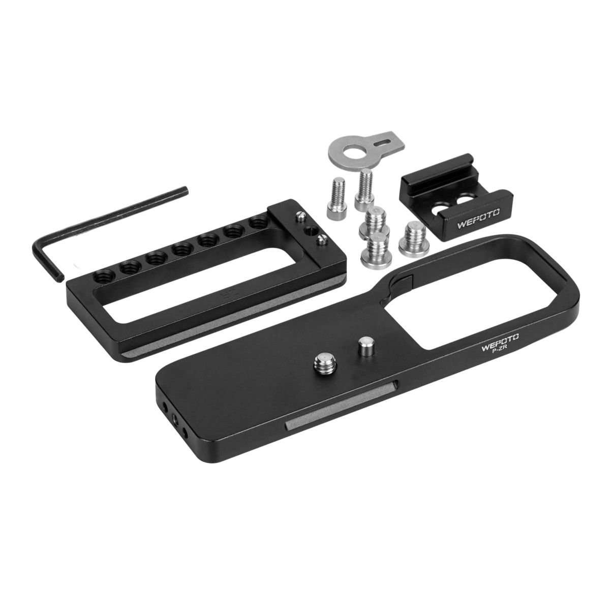 P-ZR Quick Release L Bracket Compatible with Nikon ZR Cameras, Aluminum Alloy Base Plate with Vertical Arca-Swiss Mount,1/4