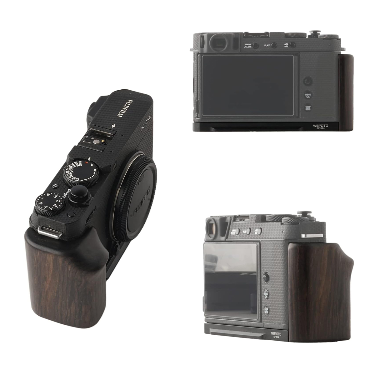 Fujifilm X-E4 Cameras Handgrip Expansion Grip with Quick Release Plate for Arca Release clip, Lightweight Handle