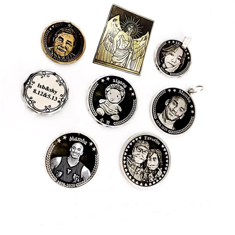 Artisan Photo-Engraved Sterling Silver Locket Necklace - Custom Personalized Gift for Birthday, Valentine’s, Anniversary (Handmade Jewelry for Men, Women, Couples & Best Friends)