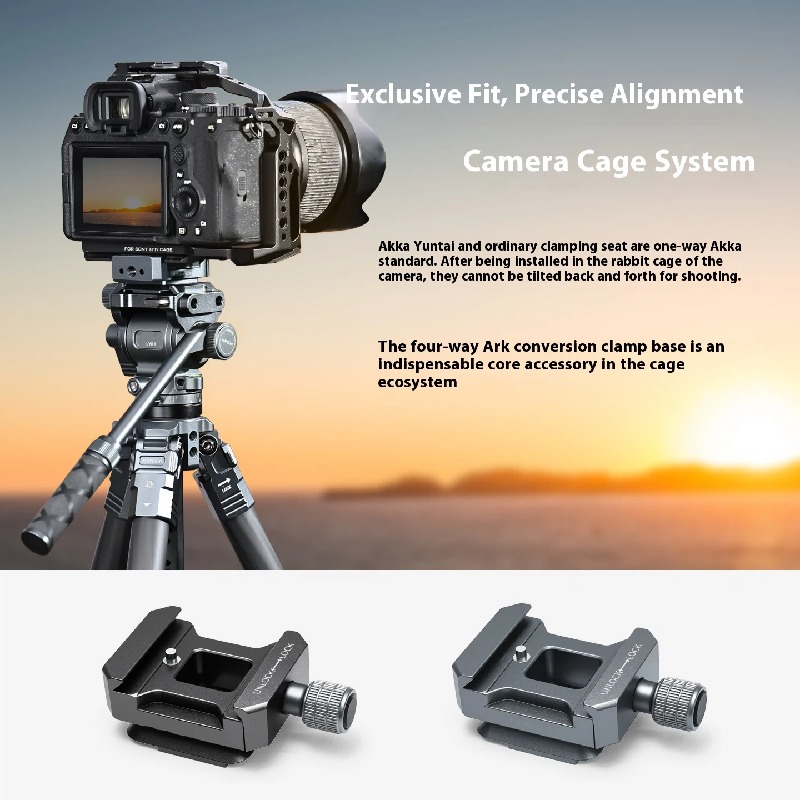 Aluminum Alloy standard aka quick shoe to aka clamp pedestal mirrorless single lens reflex camera camera tripod header adapting conversion base rabbit cage quick release stabilizer accessory