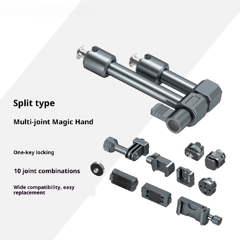 Aluminum Alloy large magic hand 17MM ball double-headed photography multifunctional monster arm external monitor camera mobile live streaming tripod rabbit cage extension bracket