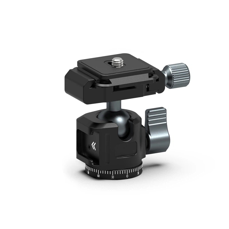 Metal universal revolving cloud platform 360 panoramic tripod mobile phone bracket live shooting video shadow damping camera fixed expansion fill light base accessories