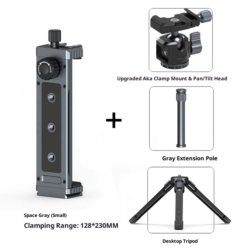 Metal tablet stand for iPad stand desktop stand mobile live streaming camera tripod PTZ accessories fixed clip adapter support frame