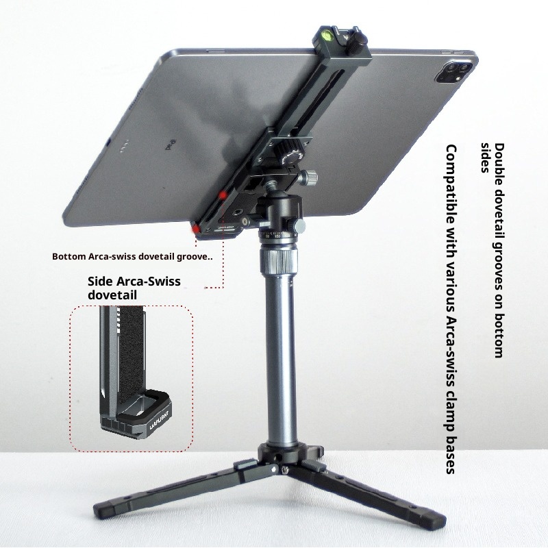 Metal tablet stand for iPad stand desktop stand mobile live streaming camera tripod PTZ accessories fixed clip adapter support frame