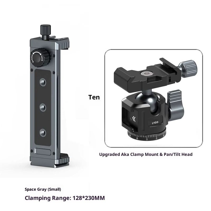 Metal tablet stand for iPad stand desktop stand mobile live streaming camera tripod PTZ accessories fixed clip adapter support frame