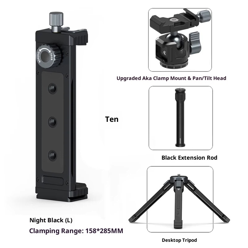 Metal tablet stand for iPad stand desktop stand mobile live streaming camera tripod PTZ accessories fixed clip adapter support frame