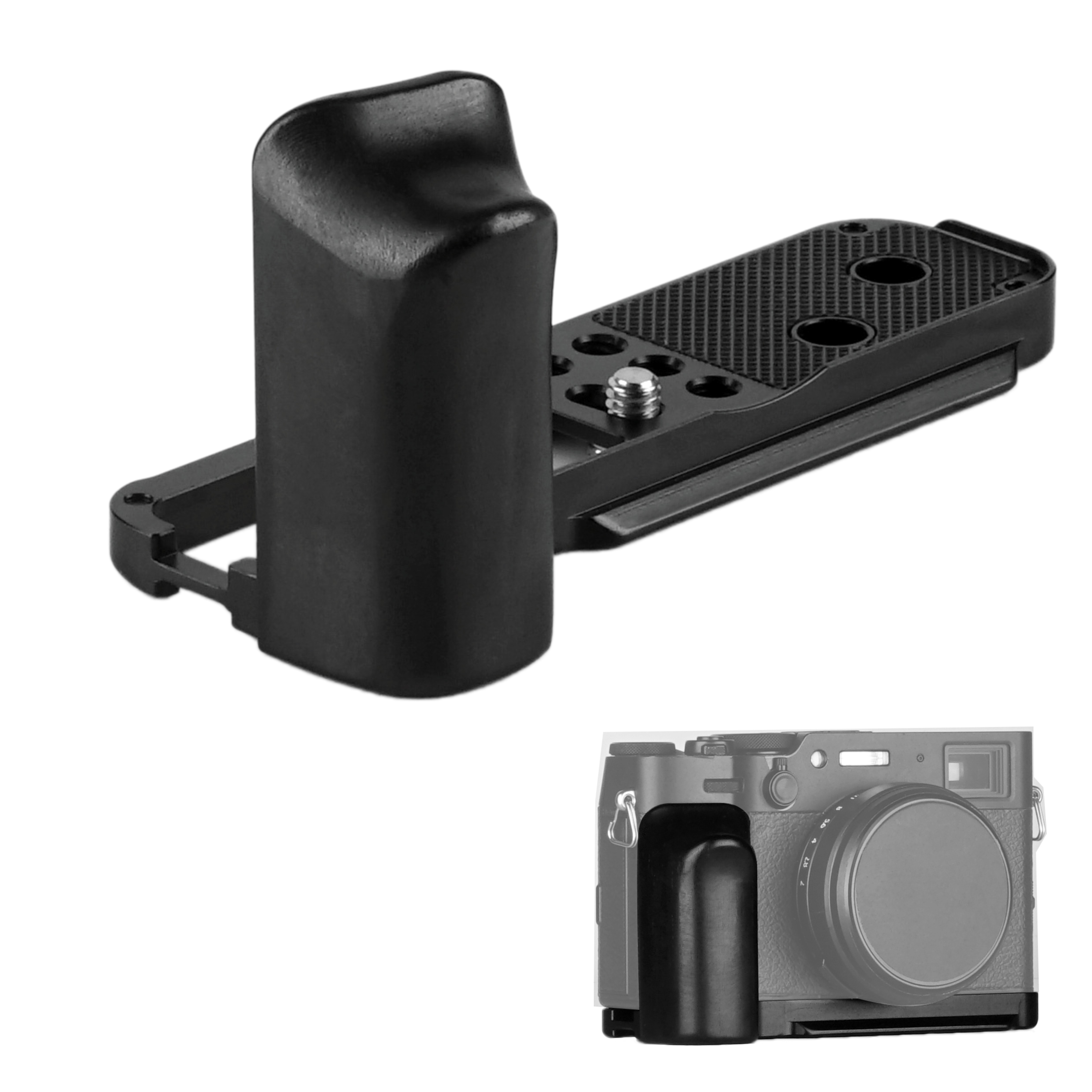 FUJIFILM X100VI / X100V Cameras Handgrip Expansion Grip with Quick Release Plate for Arca Release clip, Lightweight Handle