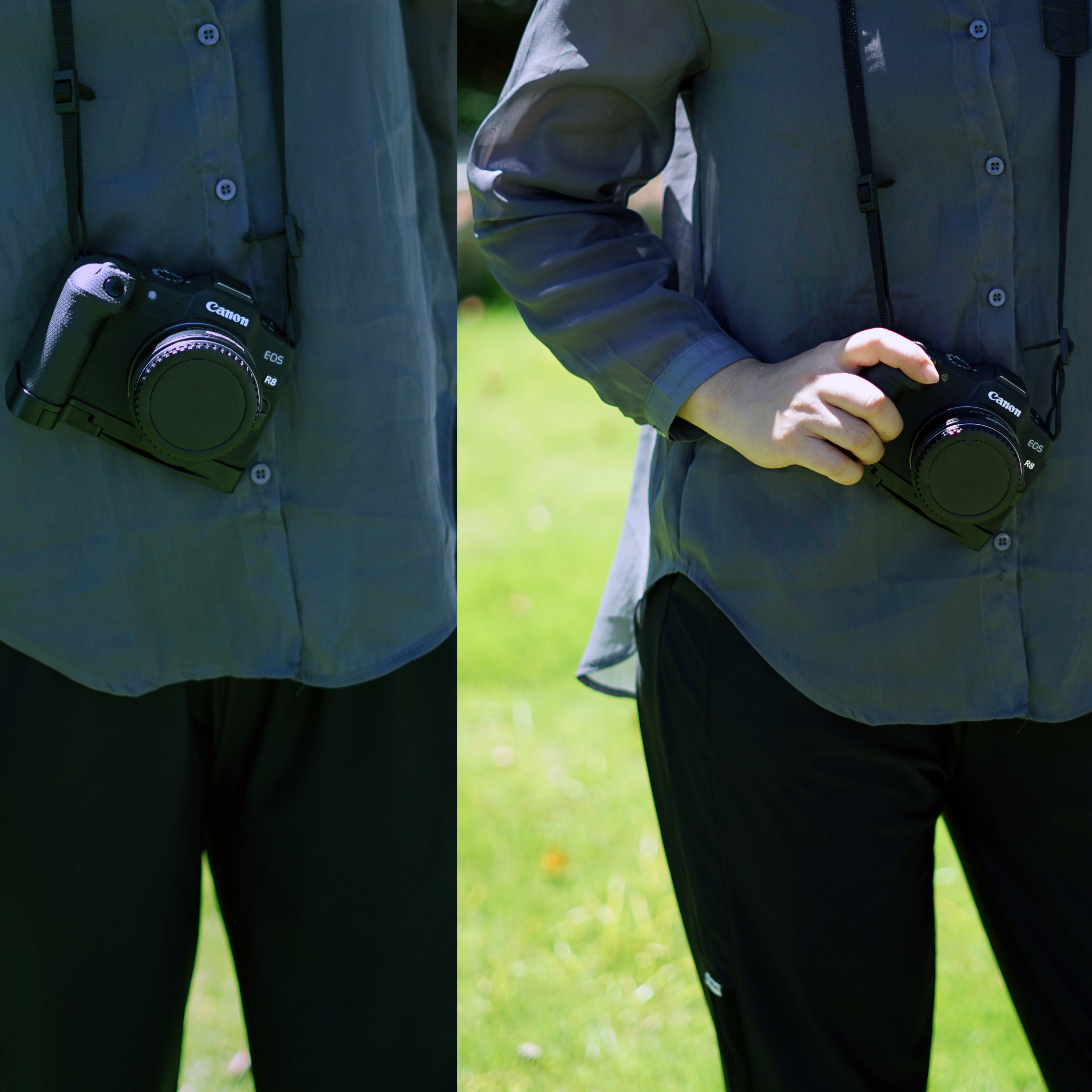 Canon R8 Cameras Handgrip Expansion Grip with Quick Release Plate for Arca Release clip, Lightweight Handle