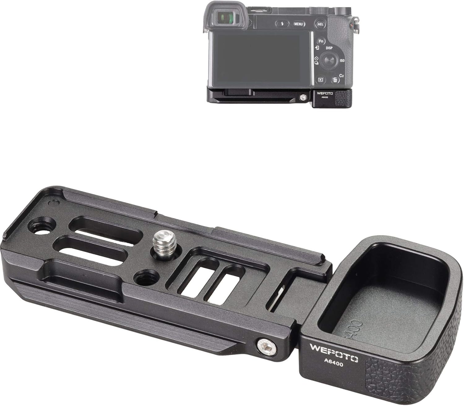 Sony A6400 A6300 A6100 Cameras Handgrip Expansion Grip with Quick Release Plate for Arca Release clip, Lightweight Handle