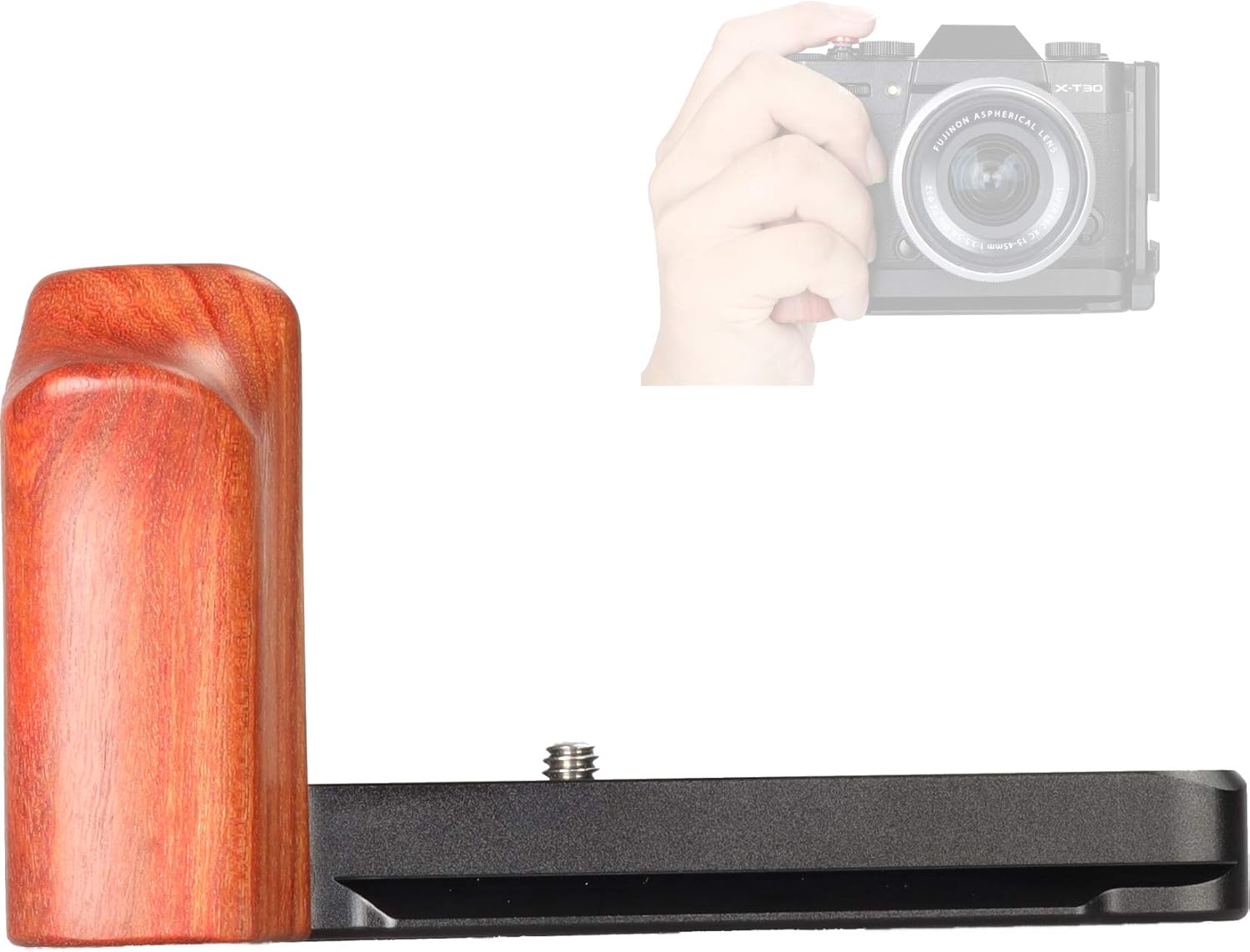 Fujifilm X-T30 X-T20 X-T10 Cameras Handgrip Expansion Grip with Quick Release Plate for Arca Release clip, Lightweight Handle