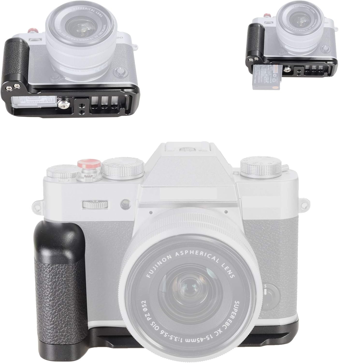 Fujifilm X-T30 X-T20 X-T10 Cameras Handgrip Expansion Grip with Quick Release Plate for Arca Release clip, Lightweight Handle