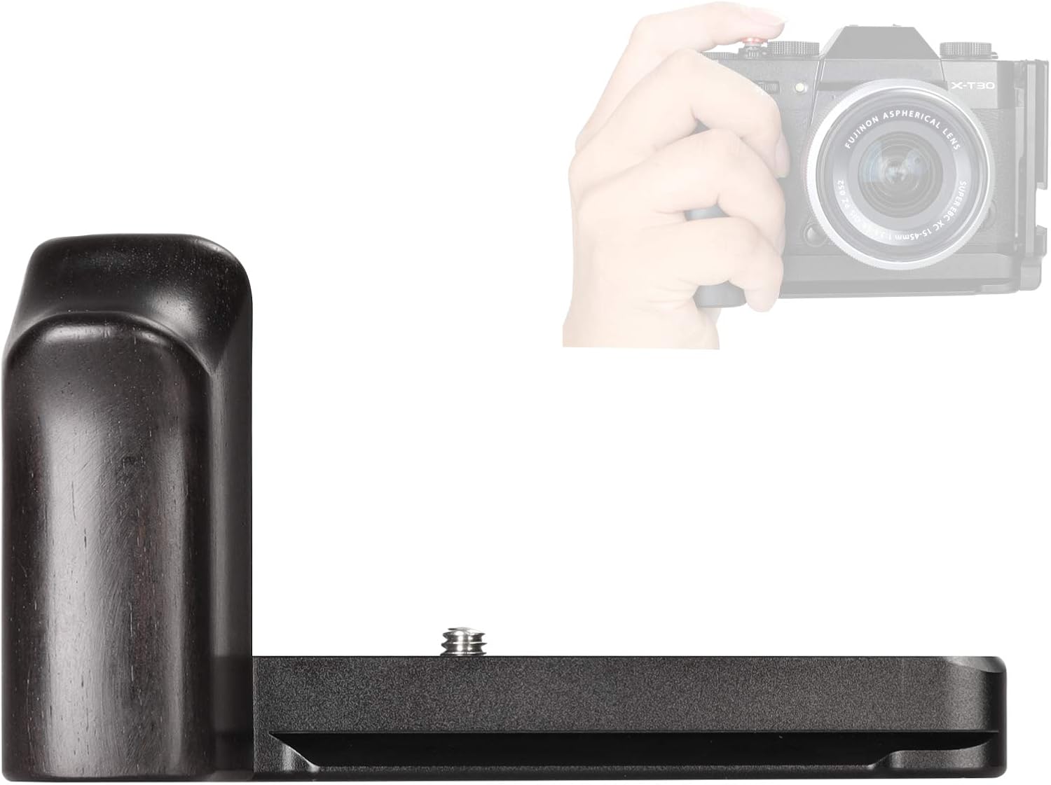 Fujifilm X-T30 X-T20 X-T10 Cameras Handgrip Expansion Grip with Quick Release Plate for Arca Release clip, Lightweight Handle