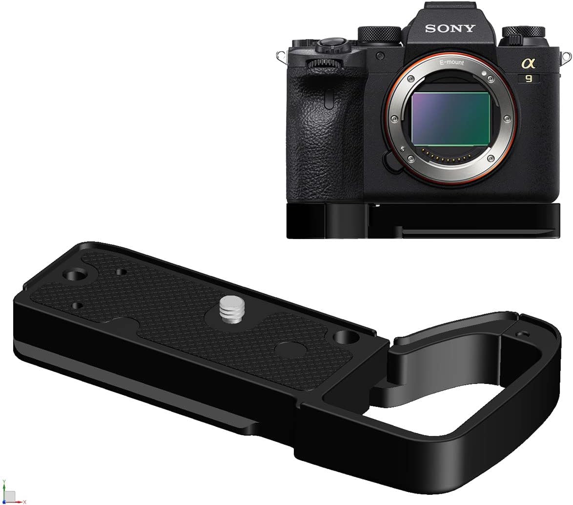 Sony A1/A7R5/A9II/A9M2 Cameras Handgrip Expansion Grip with Quick Release Plate for Arca Release clip, Lightweight Handle