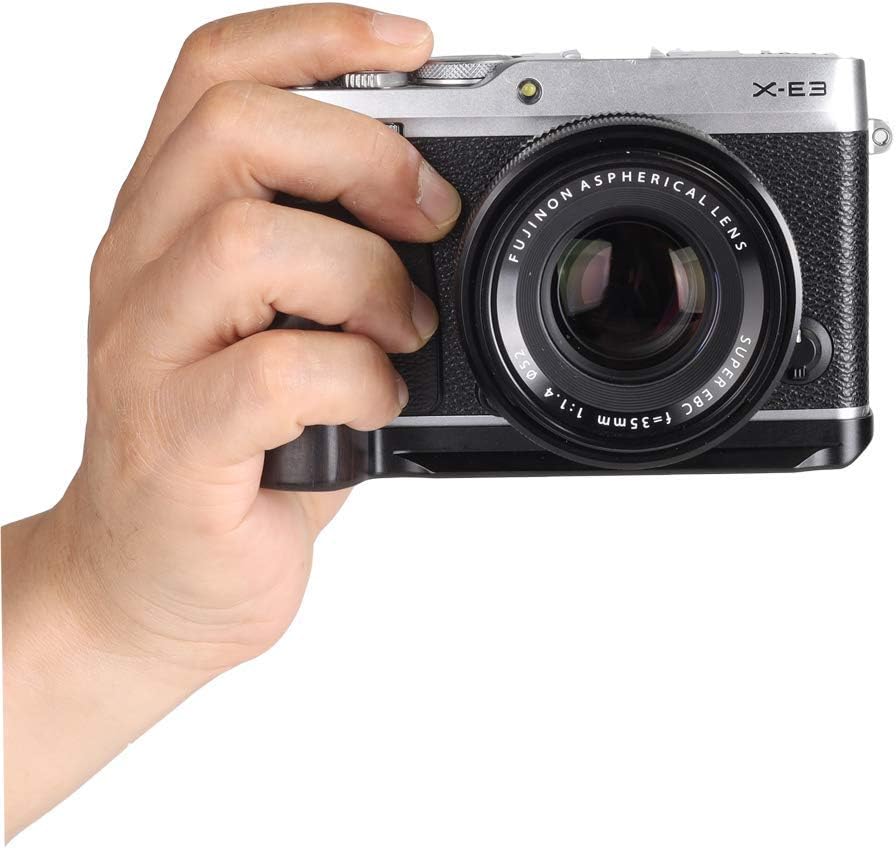 Fujifilm XE3 Cameras Handgrip Expansion Grip with Quick Release Plate for Arca Release clip, Lightweight Handle