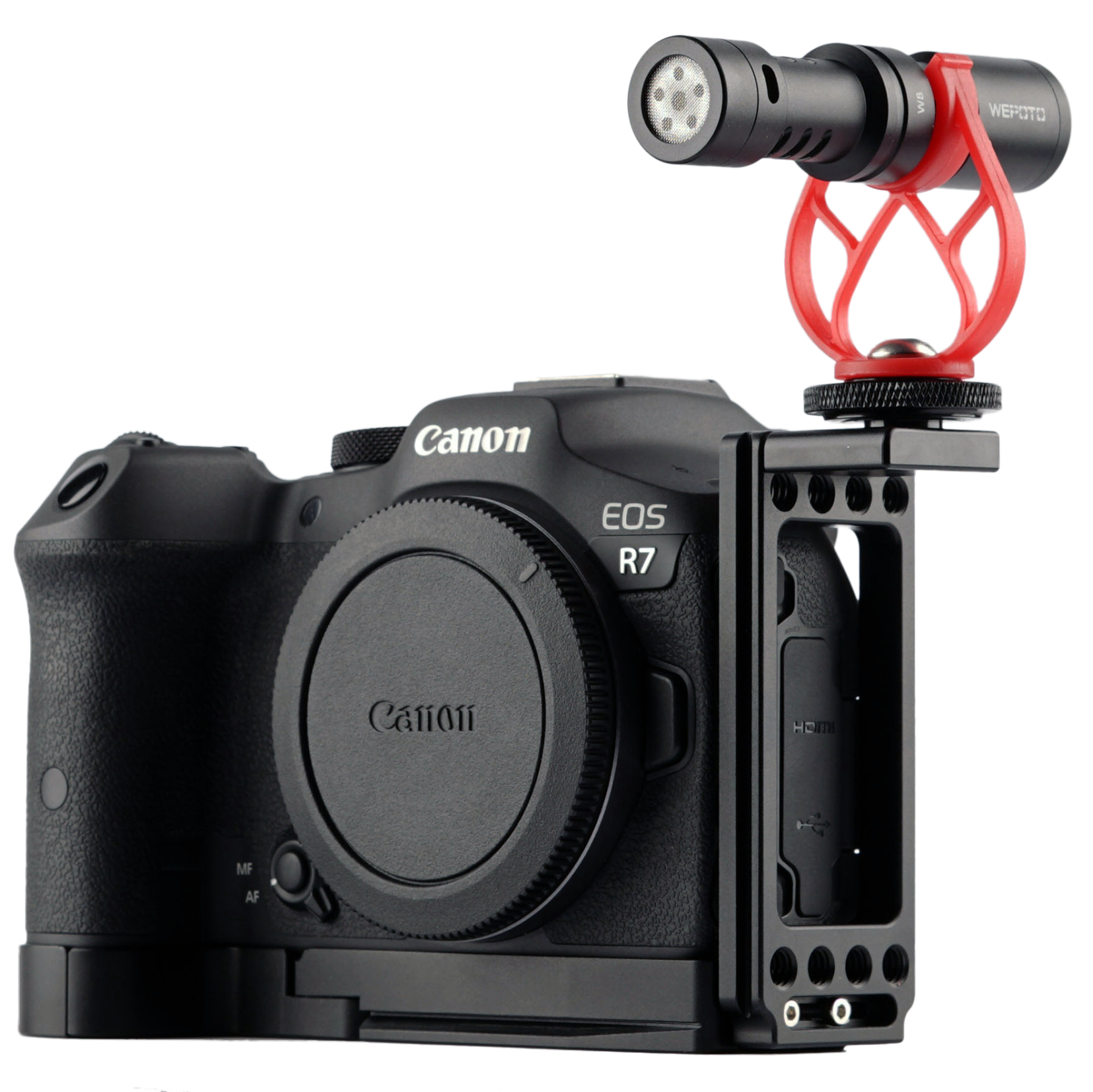 Canon R7 Cameras Handgrip Expansion Grip with Quick Release Plate L Vertical Bracket for Arca Release clip, Lightweight Handle