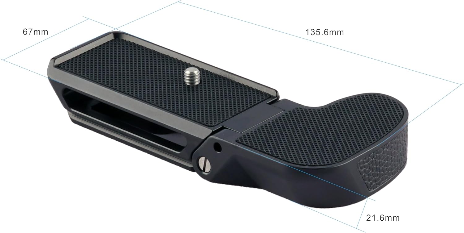 Camera Handgrip Expansion with Quick Release Plate, A9M3/A1II/A1M2Compatible, Lightweight Handle, Arca Release Clip