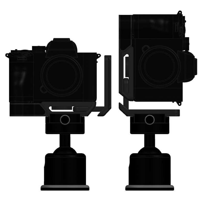 Camera Handgrip Expansion with Quick Release Plate, A9M3/A1II/A1M2Compatible, Lightweight Handle, Arca Release Clip