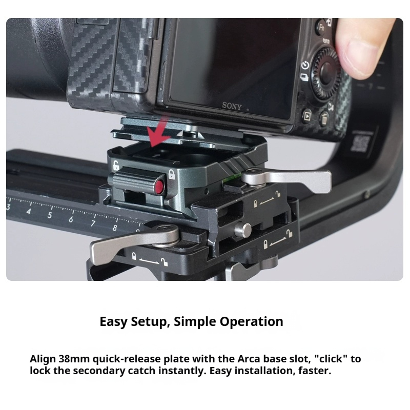 All-metal aka quick release camera SLR quick shoe hanger applicable to Dajiang Zhiyun stabilizer tripod PTZ slide rail quick installation buckle base