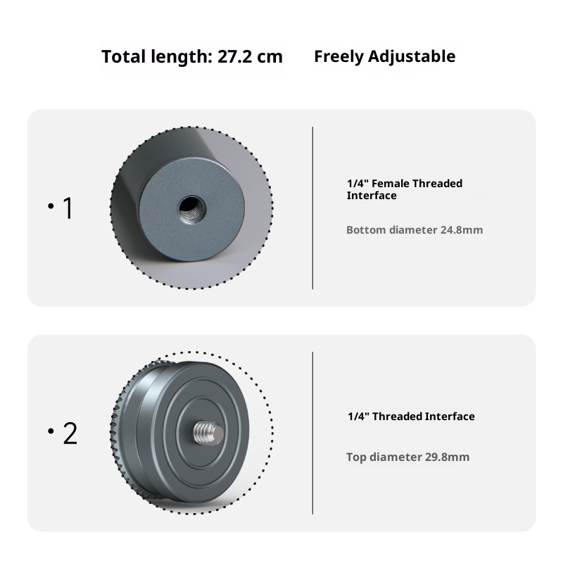 Leaplight liplai all-metal aluminum alloy tripod support center shaft extension rod portable stretchable desktop selfie stick portable phone holder camera SLR selfie stick