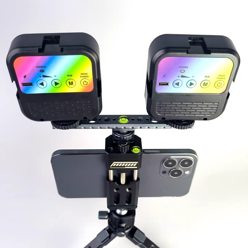 All-metal double-headed hot shoe extension adapter bracket camera light-supplementing light microphone multi-interface universal accessories one divided into two one minute three cold shoe PTZ external expansion stand stabilizer