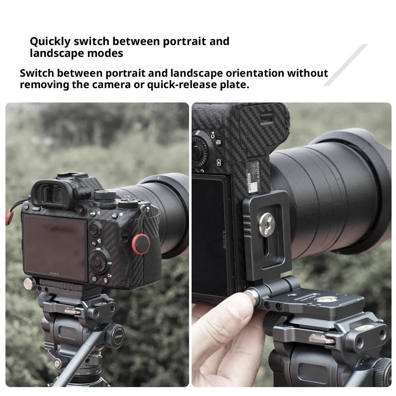 Interchangeable Lens Digital Camera folding L-shaped plate vertical camer holder applicable to Dajiang rs3 stabilizer accessory tripod PTZ quick shoe horizontal and vertical screen quick release card board live broadcast bracket