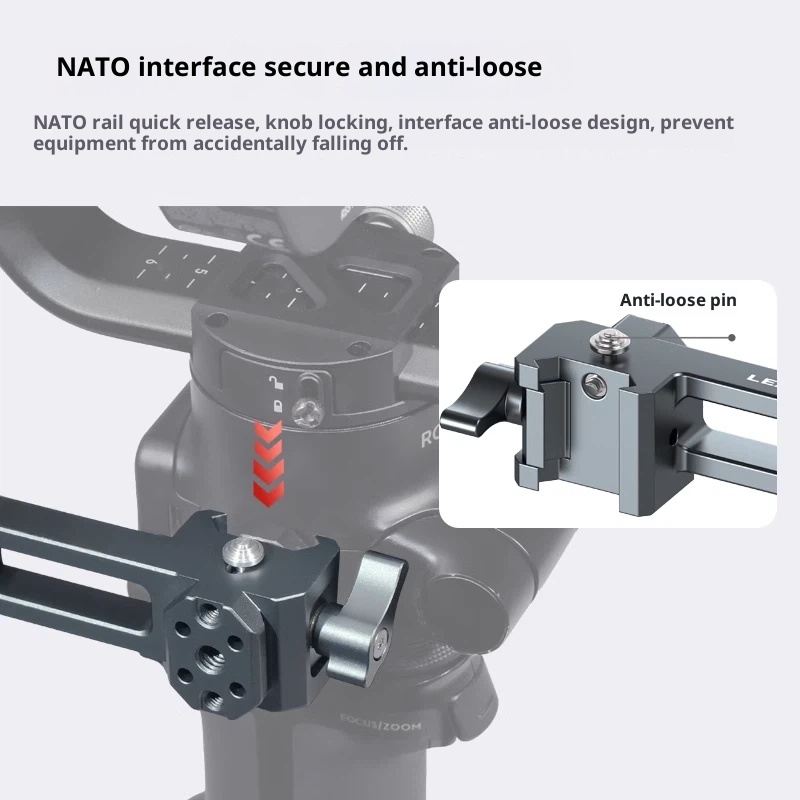 All-metal applicable DJI stabilizer Pelican handle DJI PTZ RS4 PRO RS3 RSC2 RS3 mini Universal handheld handle photography accessories