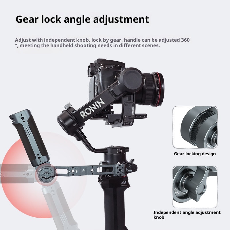 All-metal applicable DJI stabilizer Pelican handle DJI PTZ RS4 PRO RS3 RSC2 RS3 mini Universal handheld handle photography accessories