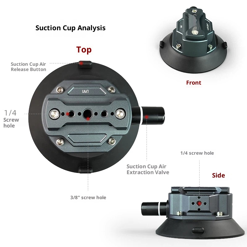 Car Shooting bracket vacuum suction disc car photography and live streaming bracket magic arm expansion car inside and outside window glass mobile mirrorless GOPRO available
