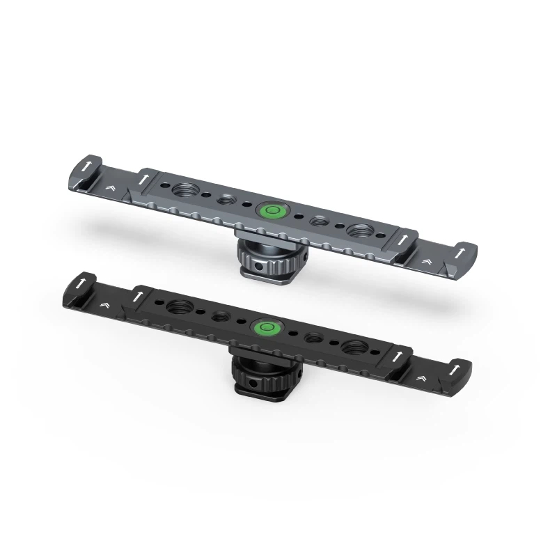 All-metal double-headed hot shoe extension adapter bracket camera light-supplementing light microphone multi-interface universal accessories one divided into two one minute three cold shoe PTZ external expansion stand stabilizer