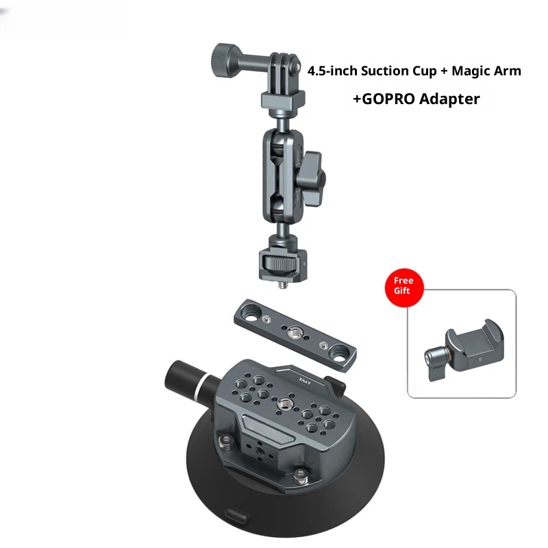 Car Shooting bracket vacuum suction disc car photography and live streaming bracket magic arm expansion car inside and outside window glass mobile mirrorless GOPRO available