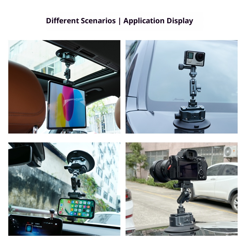 Car Shooting bracket vacuum suction disc car photography and live streaming bracket magic arm expansion car inside and outside window glass mobile mirrorless GOPRO available