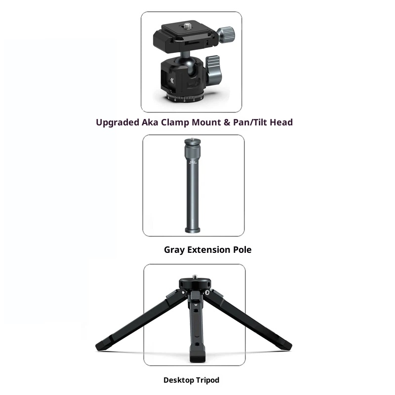 All-metal aluminum alloy tripod mobile phone camera SLR stand for live streaming stabilizer PTZ desktop handheld selfie stick fixed base portable