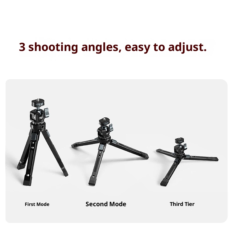 All-metal aluminum alloy tripod mobile phone camera SLR stand for live streaming stabilizer PTZ desktop handheld selfie stick fixed base portable