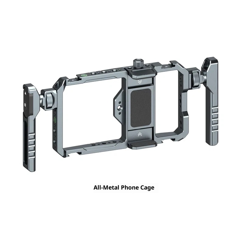 All-metal mobile phone universal rabbit cage vlog expansion frame bracket balance stable handheld photography handle accessories mobile phone Bluetooth camera aid