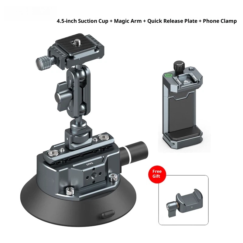 Car Shooting bracket vacuum suction disc car photography and live streaming bracket magic arm expansion car inside and outside window glass mobile mirrorless GOPRO available