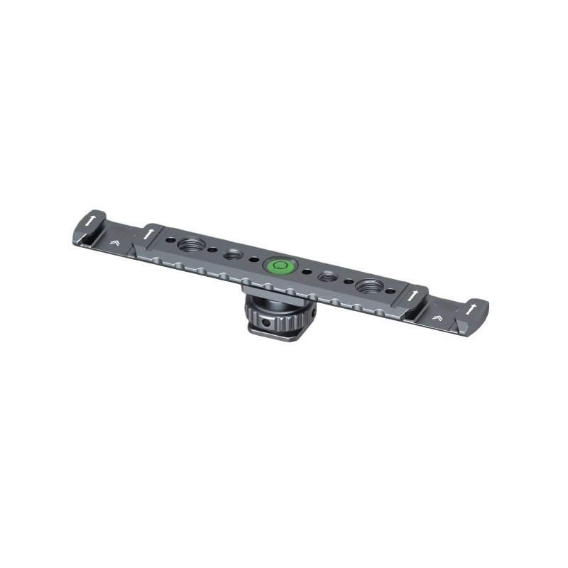 All-metal double-headed hot shoe extension adapter bracket camera light-supplementing light microphone multi-interface universal accessories one divided into two one minute three cold shoe PTZ external expansion stand stabilizer