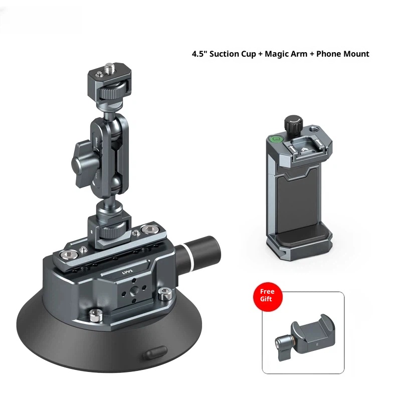 Car Shooting bracket vacuum suction disc car photography and live streaming bracket magic arm expansion car inside and outside window glass mobile mirrorless GOPRO available