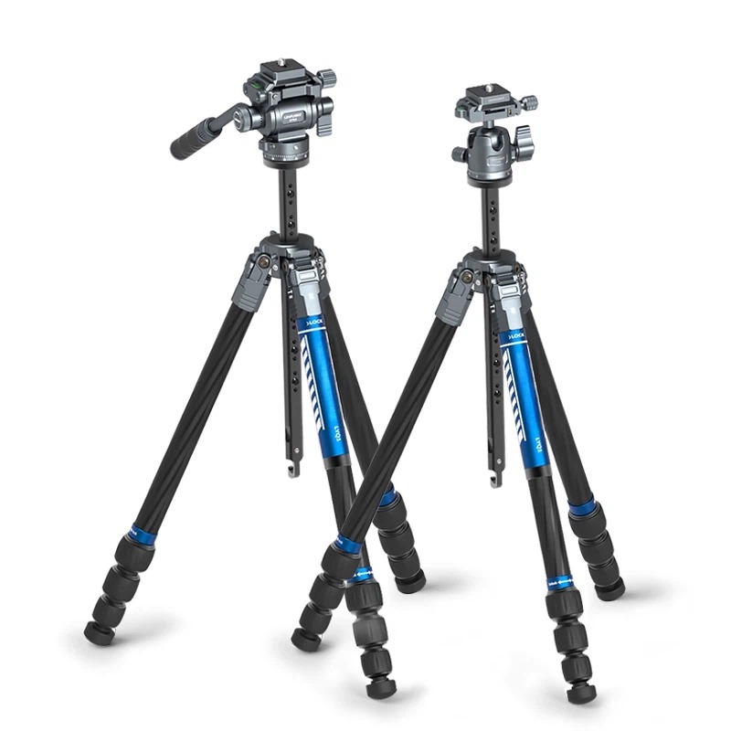 Battle series carbon fiber SLR camera photography camera tripod hydraulic ball head extended central axis compact portable stand