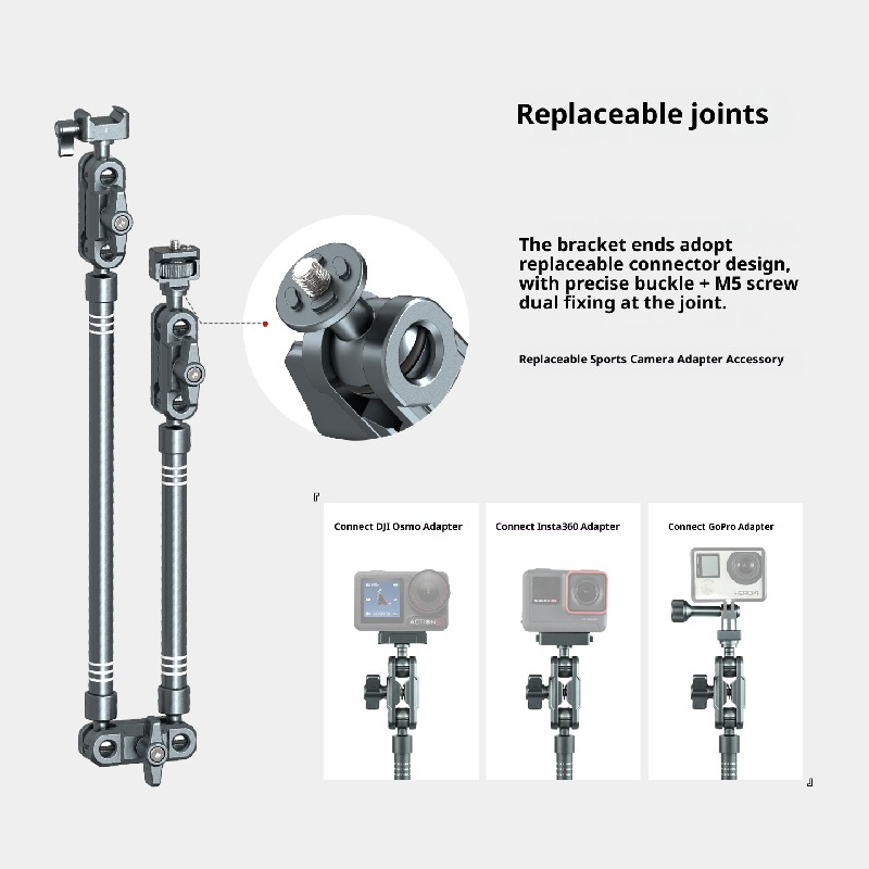 Aluminum Alloy mobile phone High Angle stand desktop dedicated tripod shooting video VOLG live broadcast unpacking calligraphy painting overlooking artifact can expand fill light