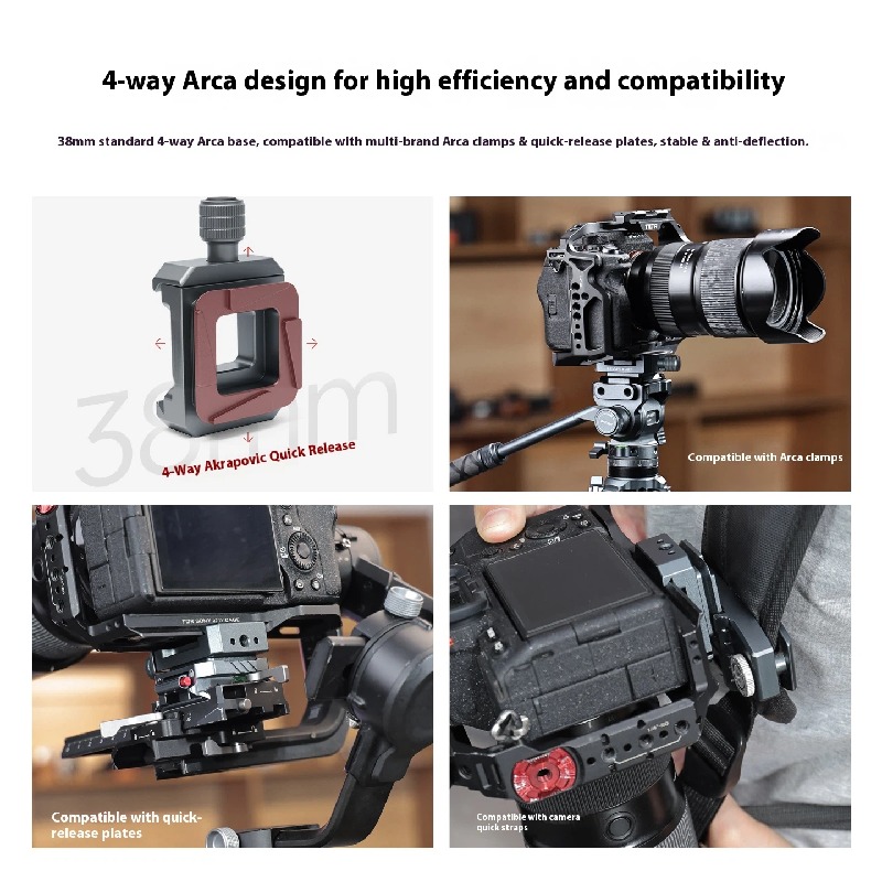 Aluminum Alloy standard aka quick shoe to aka clamp pedestal mirrorless single lens reflex camera camera tripod header adapting conversion base rabbit cage quick release stabilizer accessory