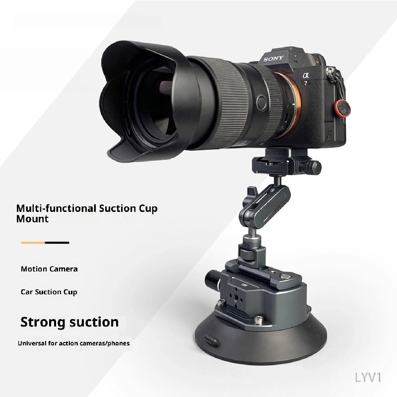 Car Shooting bracket vacuum suction disc car photography and live streaming bracket magic arm expansion car inside and outside window glass mobile mirrorless GOPRO available