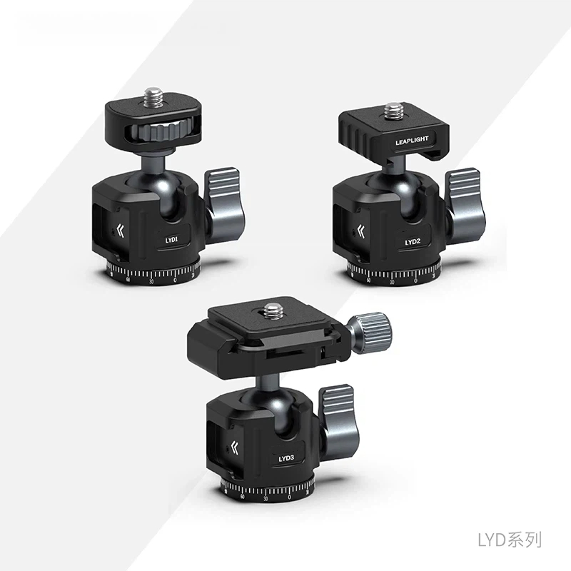 Metal universal revolving cloud platform 360 panoramic tripod mobile phone bracket live shooting video shadow damping camera fixed expansion fill light base accessories