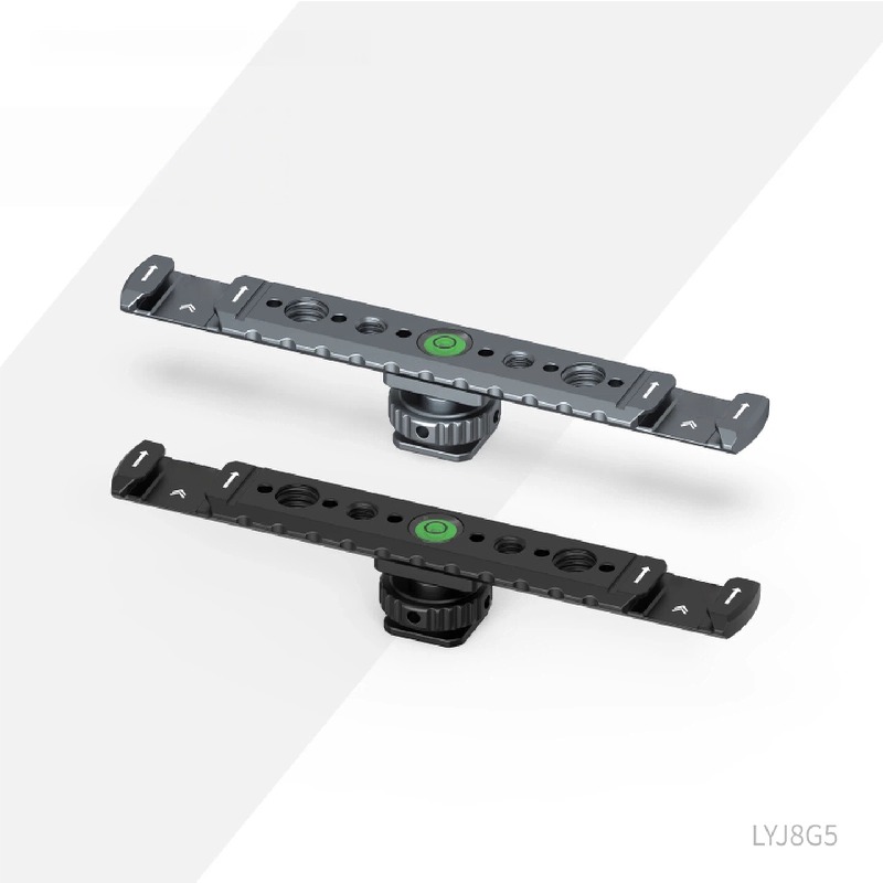 All-metal double-headed hot shoe extension adapter bracket camera light-supplementing light microphone multi-interface universal accessories one divided into two one minute three cold shoe PTZ external expansion stand stabilizer