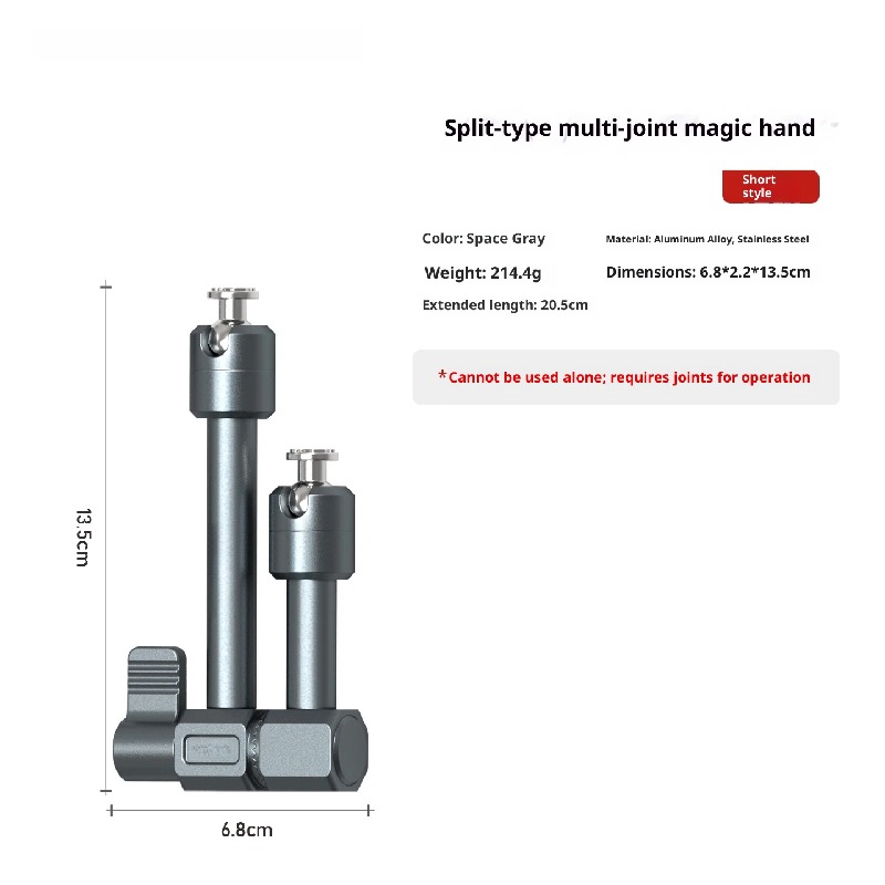 Aluminum Alloy large magic hand 17MM ball double-headed photography multifunctional monster arm external monitor camera mobile live streaming tripod rabbit cage extension bracket